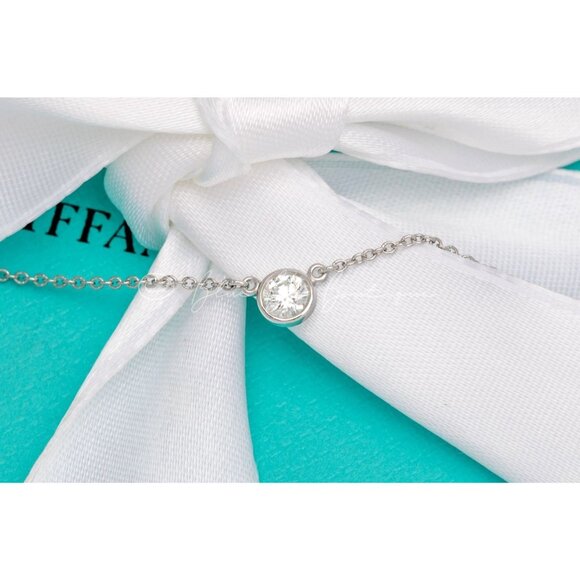 Tiffany & Co. Elsa Peretti “Diamonds By The Yard” Necklace Platinum 0.23 CT - Picture 1 of 7